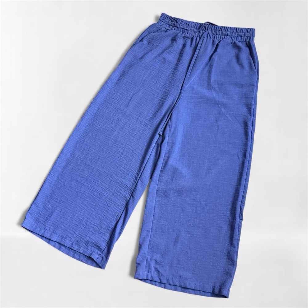 Zenana Blue Wide-Leg Pants Size L